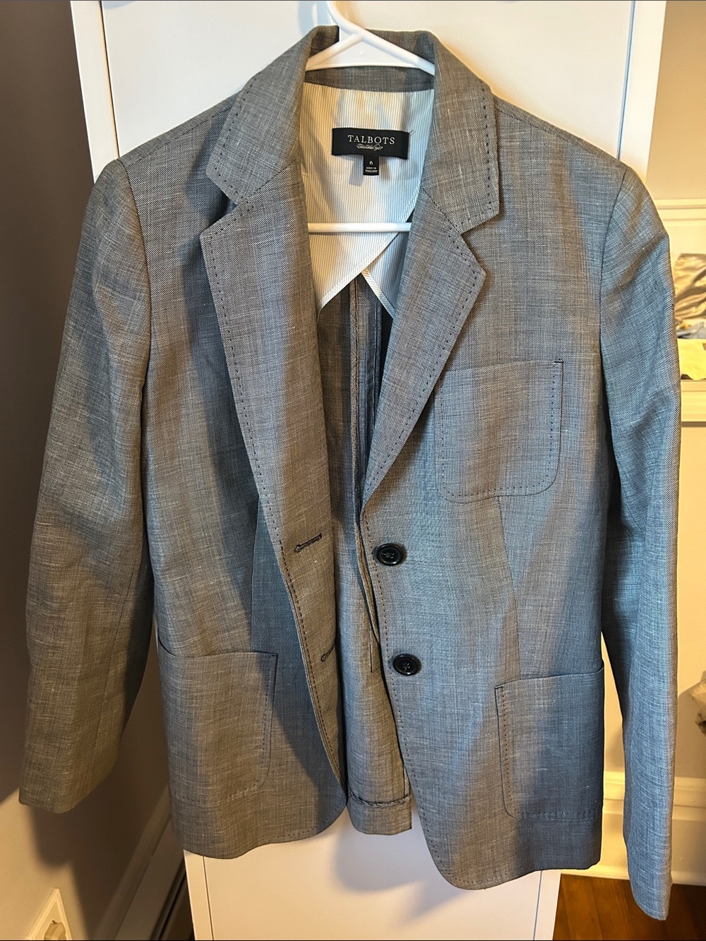 Talbots Gray Two-Button Blazer